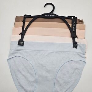 NWT Tahari 5 Pack Bikini Size Large Comfy Seamless Underwear Solid Floral Colors